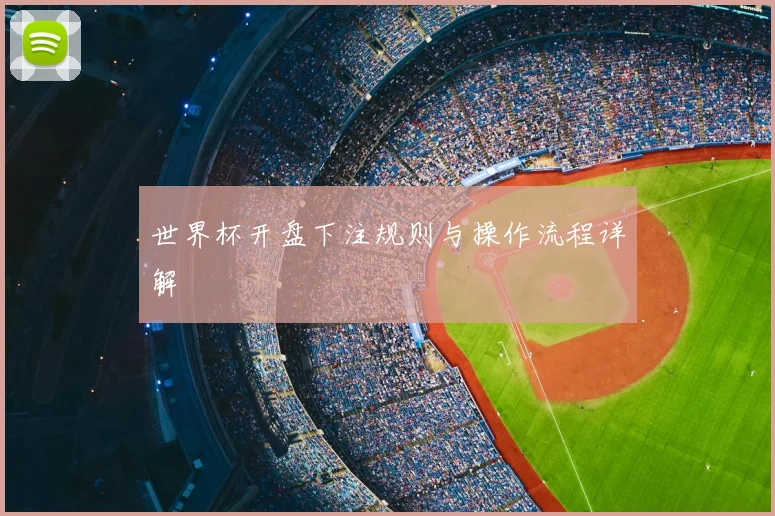 世界杯开盘下注规则与操作流程详解