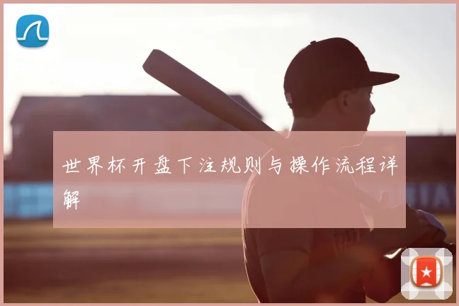 世界杯开盘下注规则与操作流程详解